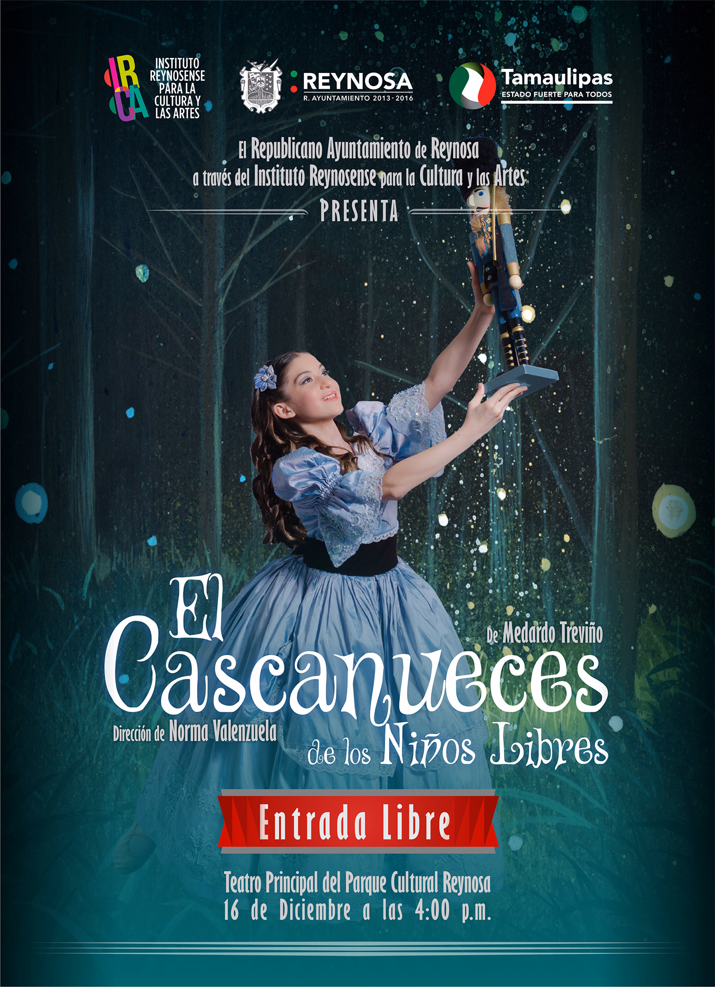 Diseño de poster publicitario. Diseño gráfico publicitario en poster para obra de teatro en Monterrey.
